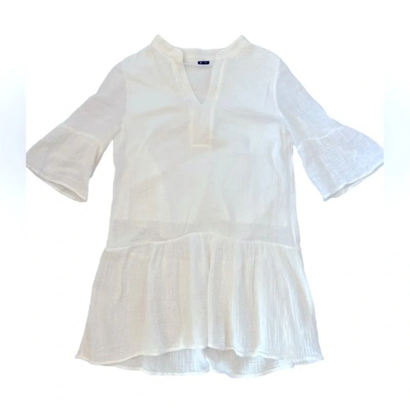 Monrow Easy dress size xs excellent condition 100% cotton white bell sleeves - Picture 6 of 8